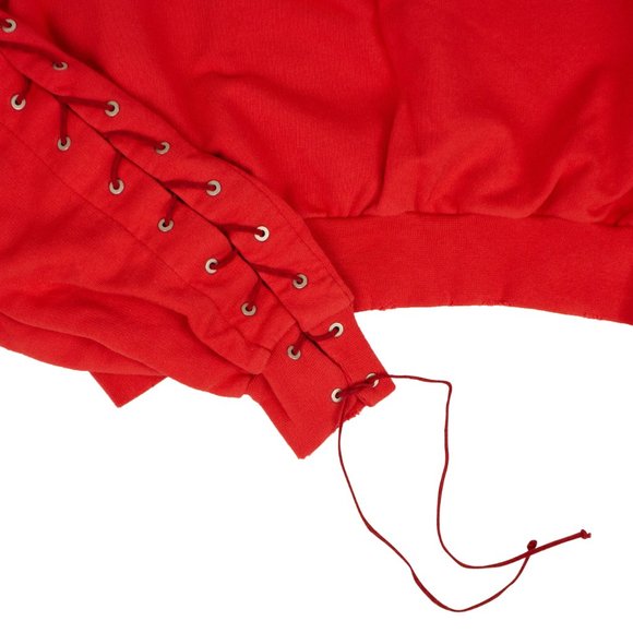 UNRAVEL PROJECT Red Off The Shoulder Sweatshirt Size XS $805 - Picture 3 of 7